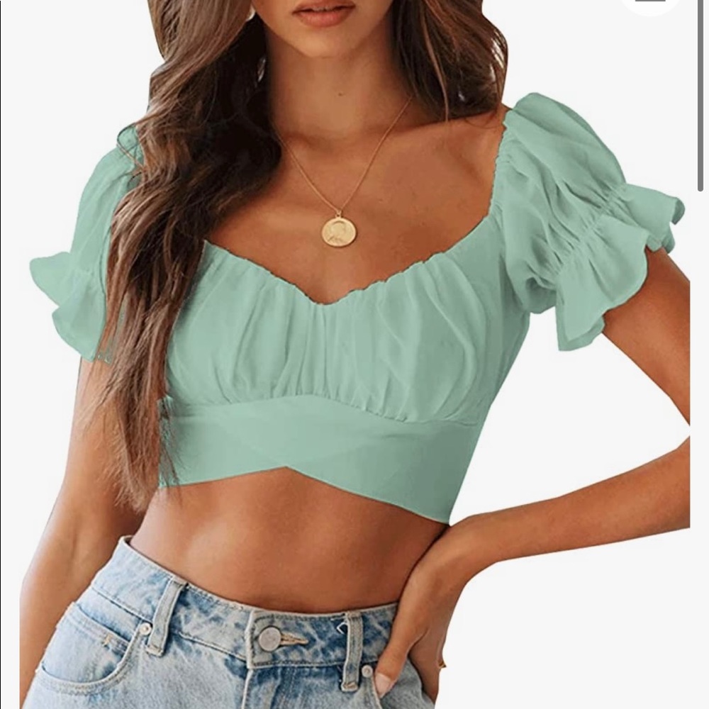 Crop top with tie back